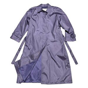 LONDON FOG Towne Shiny Designer Waterproof Windbreaker Trench Coat Jacket 12P